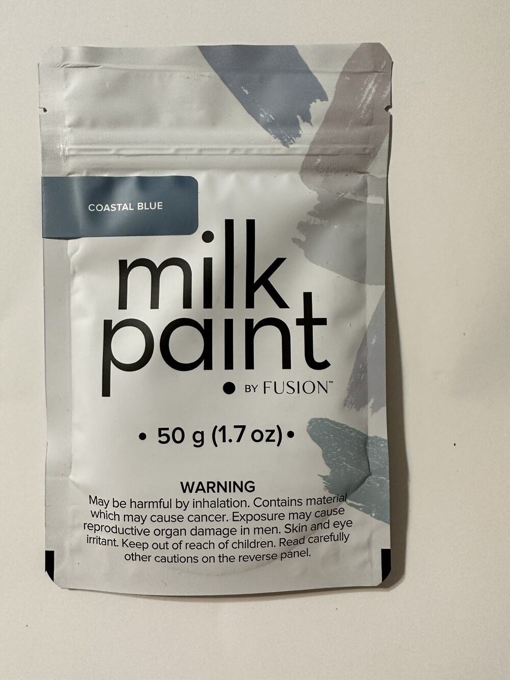 New Sealed Milk Paint By Fusion Powder In Coastal Blue 50 Grams Makes 80ml